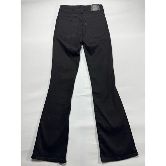 Levi's 725 Women's High Rise Bootcut Black Stretch Denim Jeans - 26x32 (25x31) - Picture 2 of 7